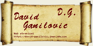 David Ganilović vizit kartica